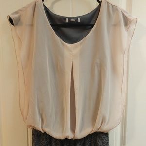 Pink & Grey Lace Fitted Mini